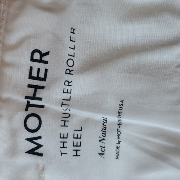 MOTHER CREAM WHITE ACT NATURAL THE HUSTLER ROLLER HEELS HIGH WAISTED JEA… - Picture 9 of 16